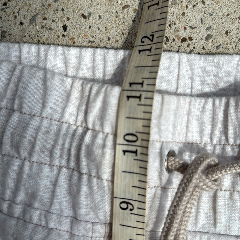 Athleta Leopard Print Cabo Linen Jogger Pants Cream/Tan Size 6 - Picture 12 of 15